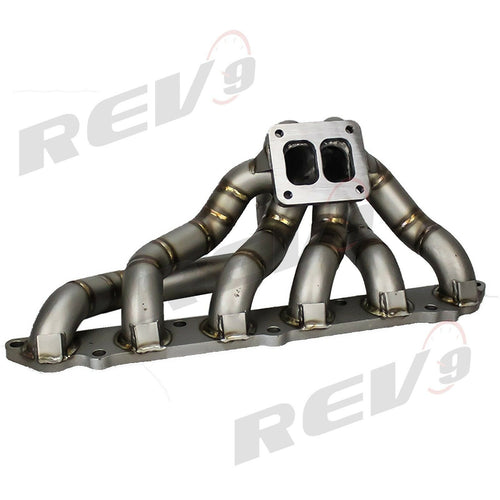 REV9 HP Equal Length T4 Top Mount Turbo Exhaust Manifold Header - Toyota Supra 7MGTE JZA7