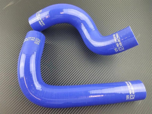 Phase 2 Motortrend (P2M) 3 Ply Silicone Reinforced Blue Radiator Hoses - Mazda RX-7 13B (1984-1985)