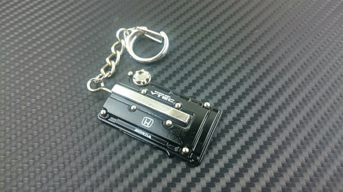 Phase 2 Motortrend (P2M) Metal Valve Cover Keychain - Honda B-Series Motor Black