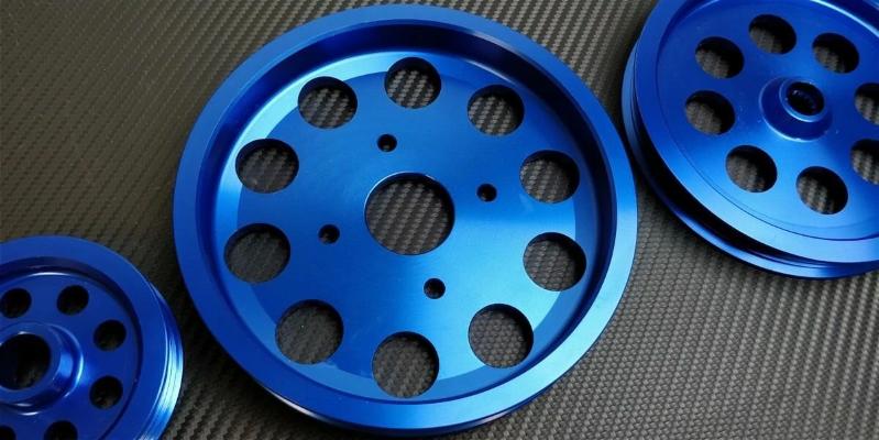 P2M 3pc Aluminum Pulley Kit - Nissan Skyline RB25 - P2-EPKR33RB25B-CCR