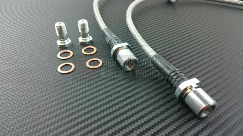 Phase 2 Motortrend (P2M) Stainless Steel Braided Rear Brake Lines - Scion FR-S (2012-2016)
