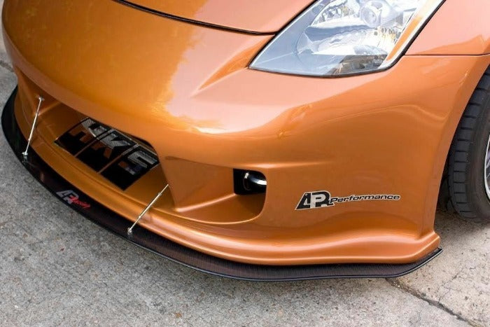 APR Performance Carbon Fiber Front Wind Splitter w/ Support Rods - Nissan Z33 350z Fairlady Z (2003-2009)