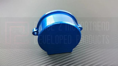 Phase 2 Motortrend (P2M) Aluminum CAS Crank Angel Sensor Cover Blue - Nissan 240sx SR20DET