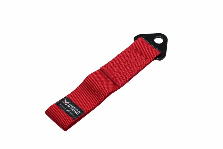 MR-BT-TSRD - Megan Racing 2" Nylon Tow Hook Strap 10.25" Long 7,700lb Tow - Red