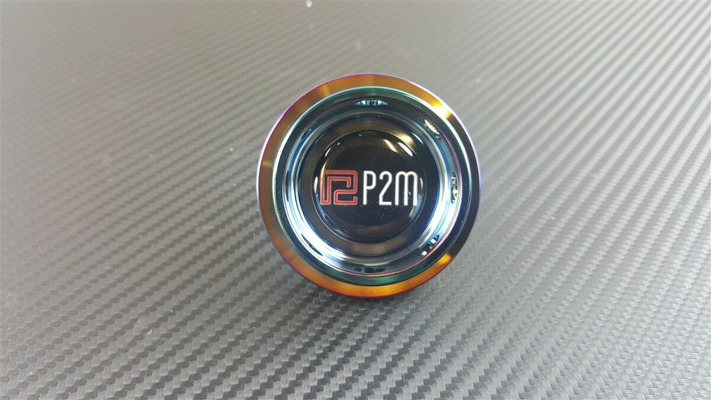 P2M Phase 2 Round Neo Chrome Engine Oil Filler Cap Universal For Mitsubishi - P2-NOC002-GD