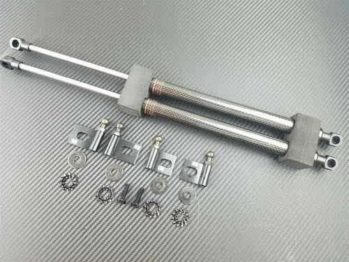 Phase 2 Motortrend (P2M) Carbon Fiber Series Engine Hood Bonnet Dampers Set - Mitsubishi Lancer Evolution EVO X 10