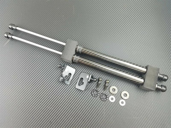 Phase 2 Motortrend (P2M) Carbon Fiber Series Engine Hood Bonnet Dampers Set - Mazda RX-7 FD3S (93-97)