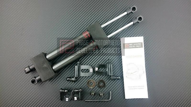 Phase 2 Motortrend (P2M) Black Series Engine Hood Bonnet Dampers Set -Infiniti G35 (2003-2007)