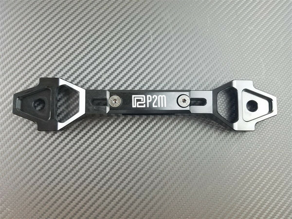 Phase 2 Motortrend (P2M) Phase 2 Adjustable Billet Aluminum Battery Bracket 130mm to 175mm BLACK New