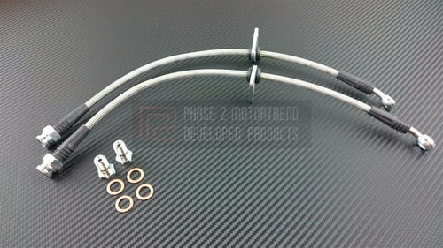 Phase 2 Motortrend (P2M) Stainless Steel Braided Rear Brake Lines - Honda S2000 (2000-2005)