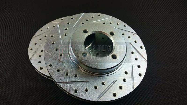 P2M Drilled & Slotted REAR Brake Rotors - Toyota AE86 GTS & SR-5 - P2-AE86GTSFBKR