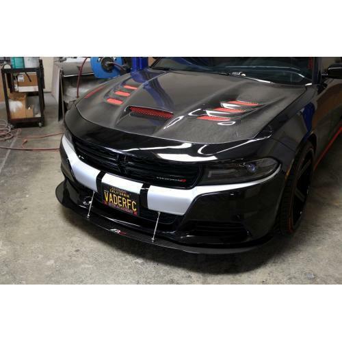 APR Performance Carbon Fiber Front Wind Splitter w/ Support Rods - Dodge Charger RT & SXT (2015-2020)