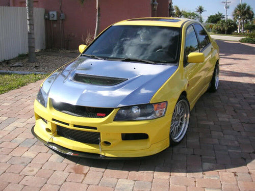 APR Performance Carbon Fiber Front Wind Splitter w/ Support Rods - Mitsubishi Lancer Evolution 9 (2006-2007)