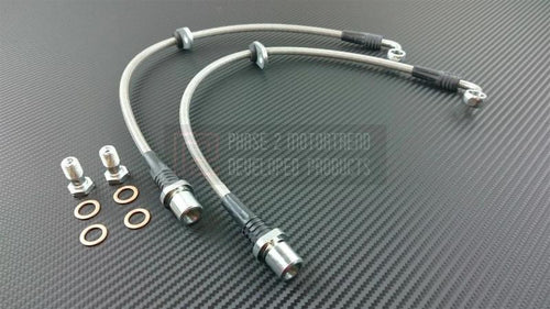 Phase 2 Motortrend (P2M) Stainless Steel Braided Rear Brake Lines - Subaru BRZ (2012+)