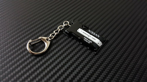 Phase 2 Motortrend (P2M) Metal Valve Cover Keychain - Nissan 240sx S14 S15 Black Top SR20DET