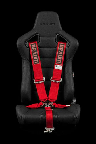 Braum Racing 5 Point 3" Inch SFI Certified 16.1 Racing Harness - Red