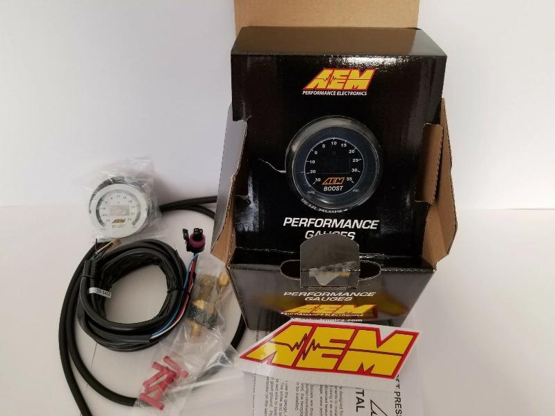 AEM Electronics 52MM Digital Electronic Boost / Vacuum Display Gauge Meter -30 to 35 PSI