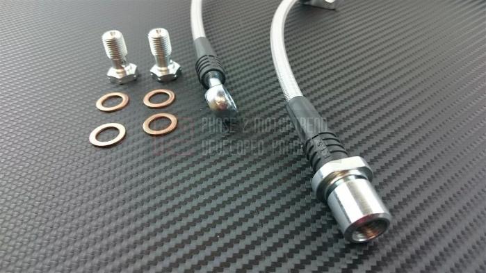 Phase 2 Motortrend (P2M) Stainless Steel Braided Front Brake Lines - Subaru BRZ (2012+)