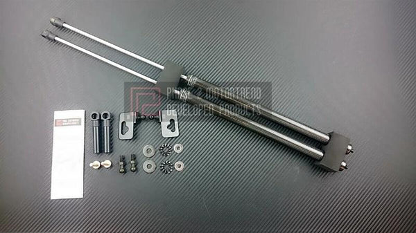 Phase 2 Motortrend (P2M) Carbon Fiber Series Engine Hood Bonnet Dampers Set - Honda S2000 (2000-2009)