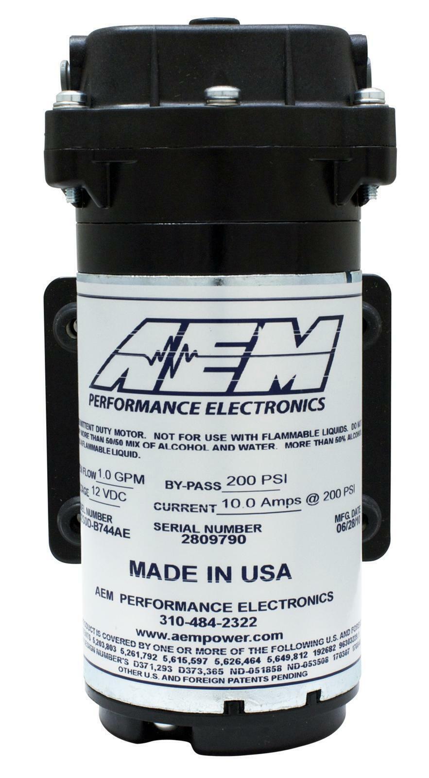 AEM Water / Methanol Injection 6-Amp Re-circulation Style Pump 200psi for 1 Gal