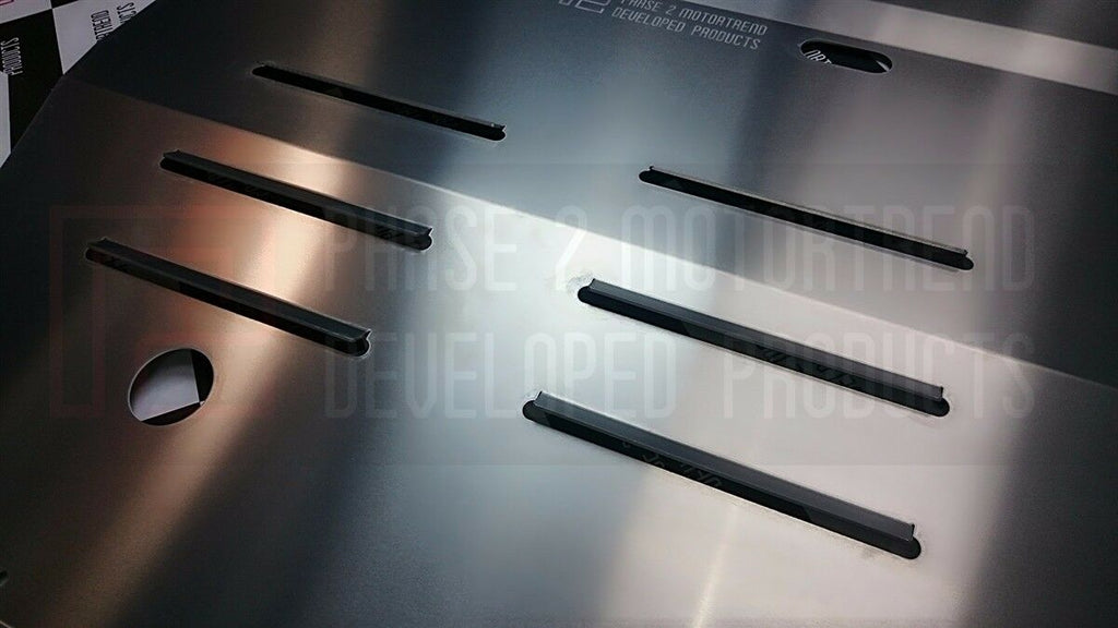 Phase 2 Motortrend (P2M) Aluminum Under Tray Shield Air Panel - Nissan 240sx S13 (1989-1994)