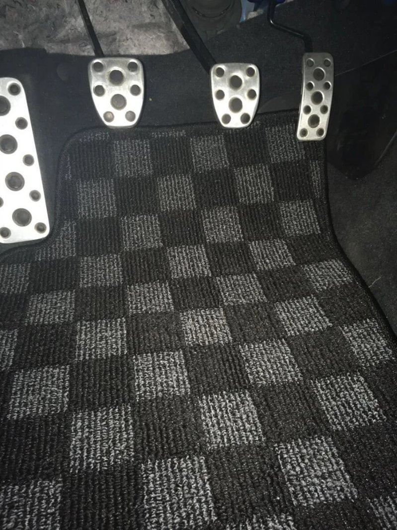 Phase 2 Motortrend (P2M) Checkered Race Carpet Floor Mats - Toyota 86 (2017-2022)