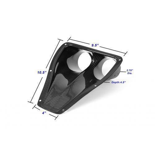 APR Performance Carbon Fiber 1pc NACA Duct Cooling Air Dual Type - Universal