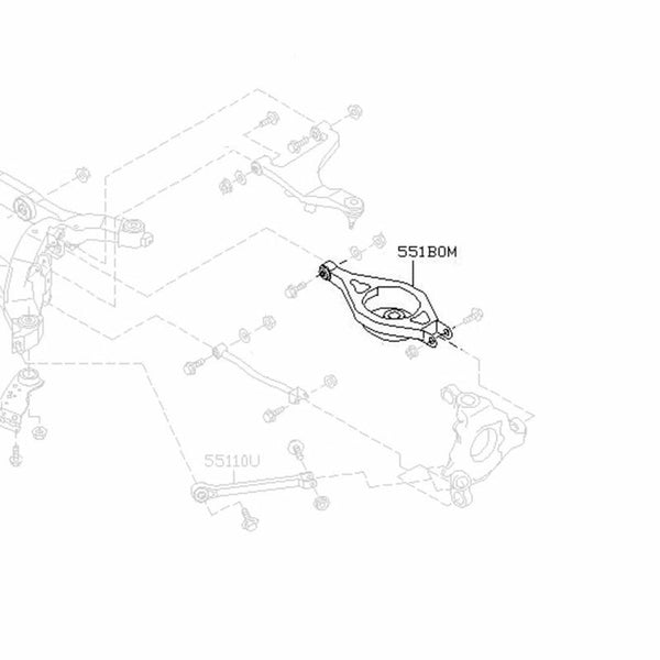 Phase 2 Motortrend (P2M) Adjustable Rear Spring Bucket Delete Control Arms - Nissan 350z (2003-2009)
