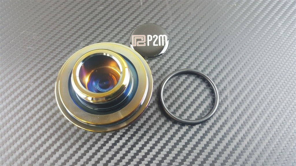 P2M Phase 2 Round Neo Chrome Engine Oil Filler Cap Universal For Toyota Non Clip - P2-NOC003-GD