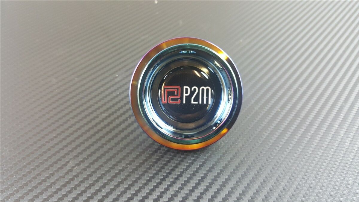 P2M Phase 2 Round Neo Chrome Engine Oil Filler Cap Universal For Toyota Non Clip - P2-NOC003-GD