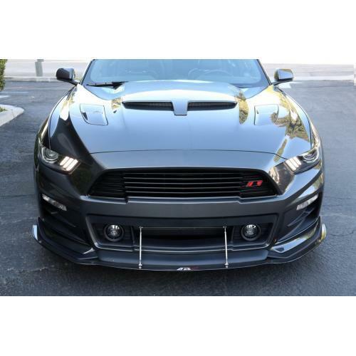 APR Performance Carbon Fiber Front Wind Splitter w/ Support Rods - Ford Mustang w/ Roush Bumper (2015-2017)