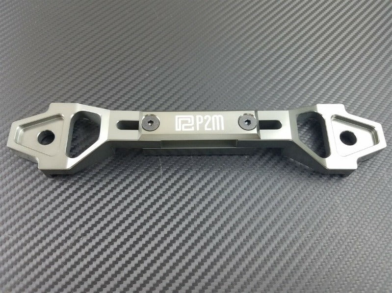 Phase 2 Motortrend (P2M) Adjustable Billet Aluminum Battery Bracket 130mm to 175mm - Gun Metal
