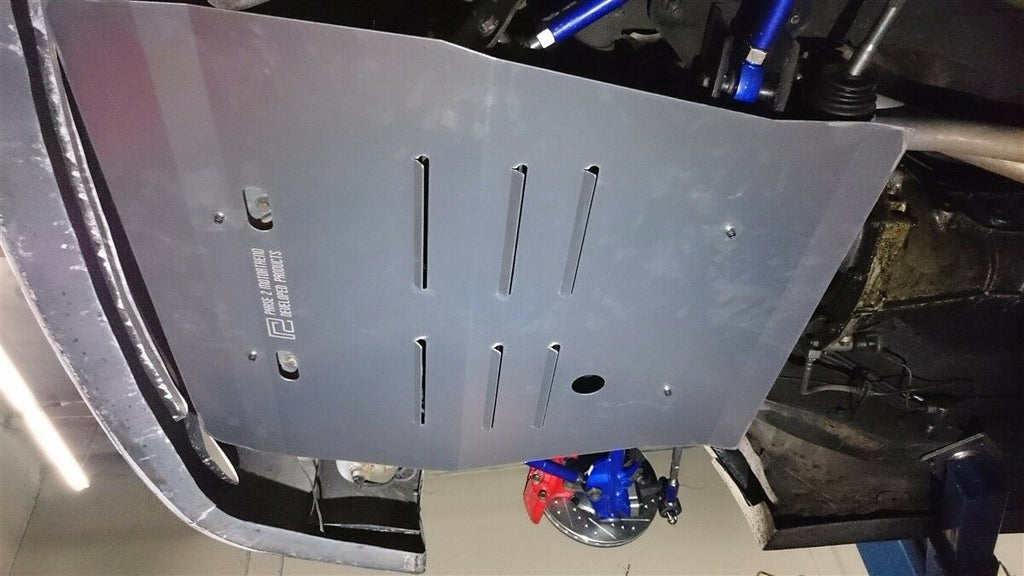 Phase 2 Motortrend (P2M) Aluminum Under Tray Shield Air Panel - Nissan 240sx S13 (1989-1994)
