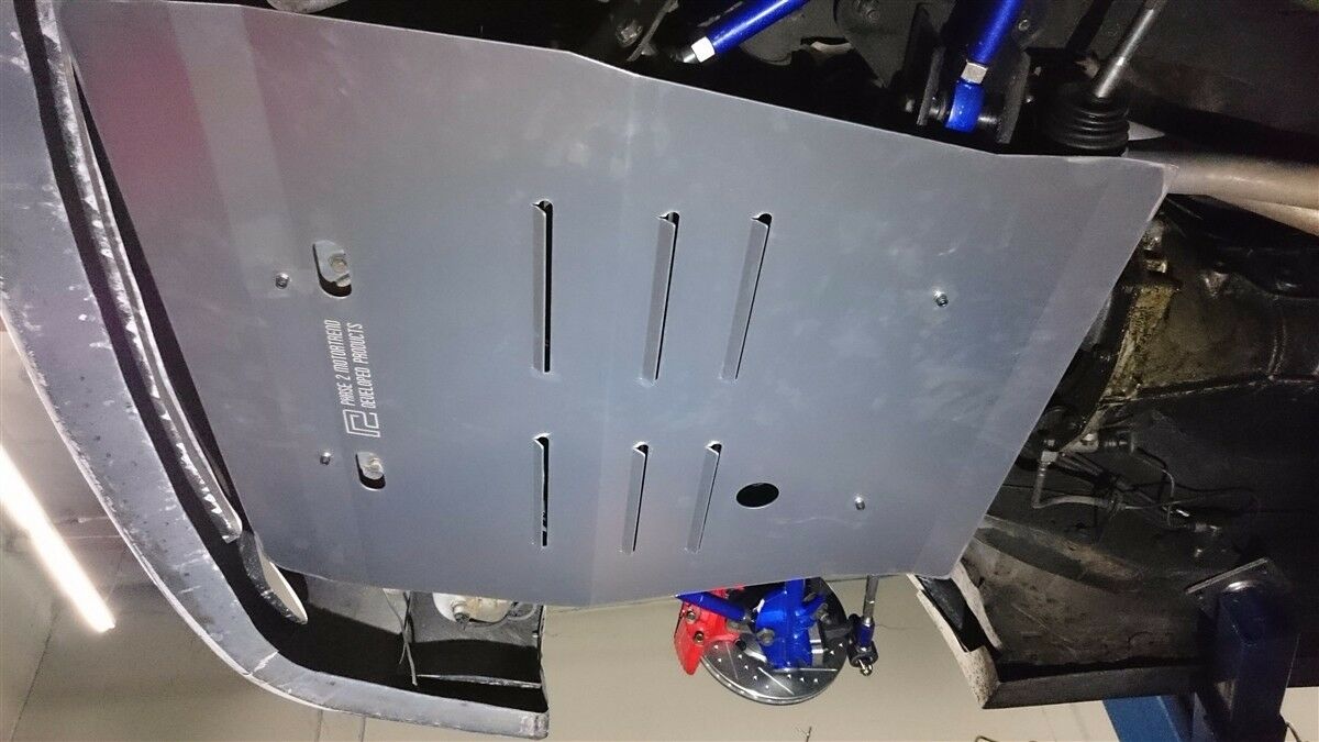 Phase 2 Motortrend (P2M) Aluminum Under Tray Shield Air Panel - Nissan 240sx S13 (1989-1994)