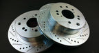 Phase 2 Motortrend (P2M) Z32 Zinc Coated Slotted Drilled Rear Conversion Rotors - Nissan 240sx (1989-1998)