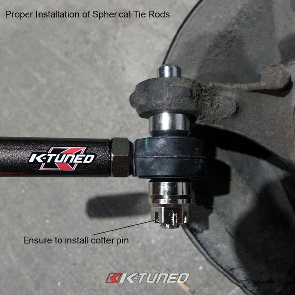 K-Tuned Adjustable Spherical Outer Tie Rod Ends - Honda S2000 S2K (2000-2009)