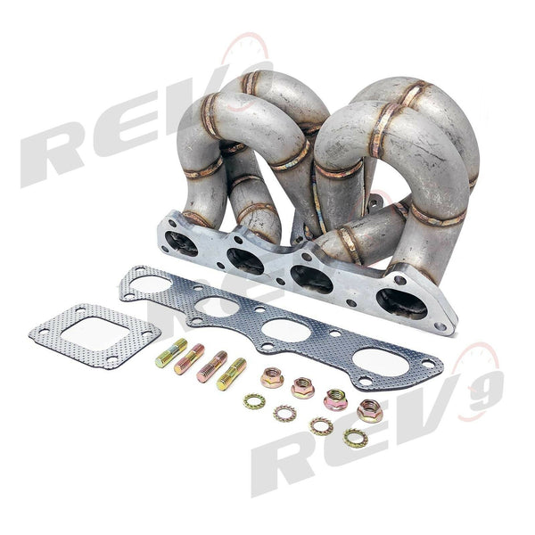 REV9 HP Ram Horn Equal Length T3 Turbo Manifold - Honda Civic CRX / Acura Integra B16 B18 AC/PS
