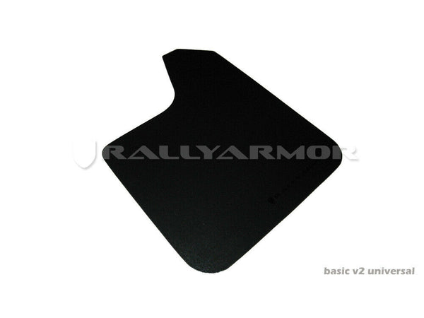 Rally Armor Basic UNIVERSAL Black Mud Flaps w/ Black Logo Lettering - Set of 4