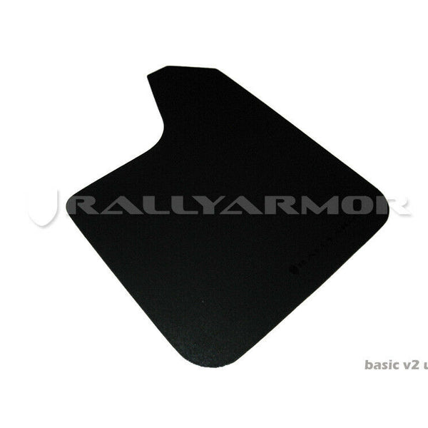 Rally Armor Basic UNIVERSAL Black Mud Flaps w/ Black Logo Lettering - Set of 4
