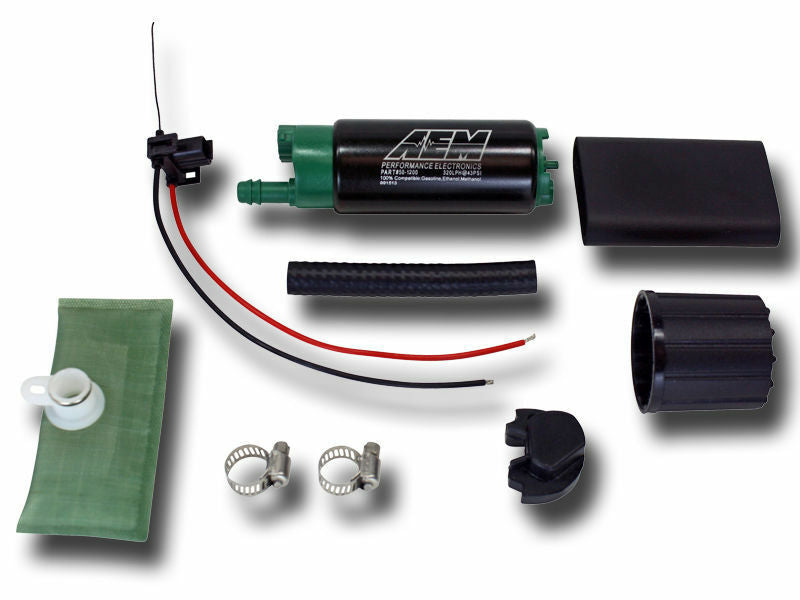 AEM Performance 320LPH E85 High Flow In Tank Fuel Pump Kit 65mm Offset w/ Hooks