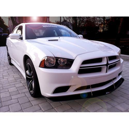 APR Performance Carbon Fiber Front Wind Splitter w/ Rods - Dodge Charger R/T SXT (2011-2014)