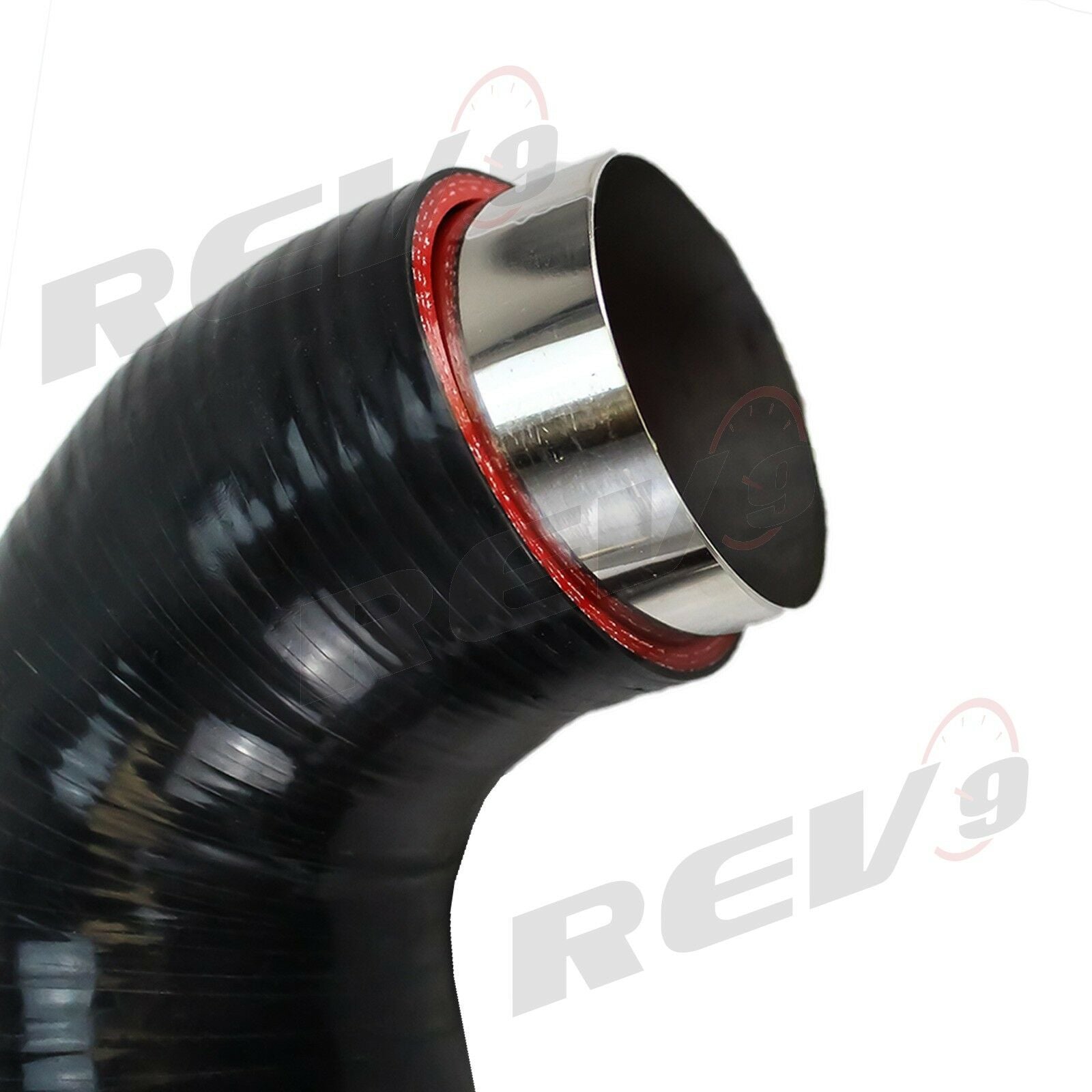 Rev9 Power Silicone Turbo Inlet Intake Hose Tube - Black - Subaru WRX EJ25 (2008-2014)