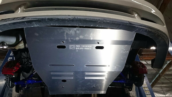 Phase 2 Motortrend (P2M) Aluminum Under Tray Shield Air Panel - Nissan 240sx S13 (1989-1994)