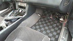 Phase 2 Motortrend (P2M) Checkered Race Carpet Floor Mats (Dark Grey) - Nissan 240sx S14 (1995-1998)