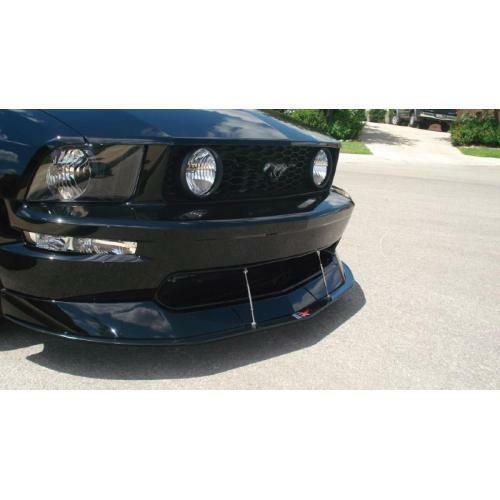 APR Performance Carbon Fiber Front Wind Splitter w/ Rods - Ford Mustang w/ CDC Aggressive Chin (2005-2009)