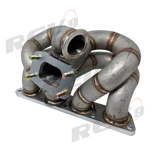 REV9 HP Ram Horn Equal Length T3 Turbo Manifold - Honda Civic CRX / Acura Integra B16 B18 AC/PS