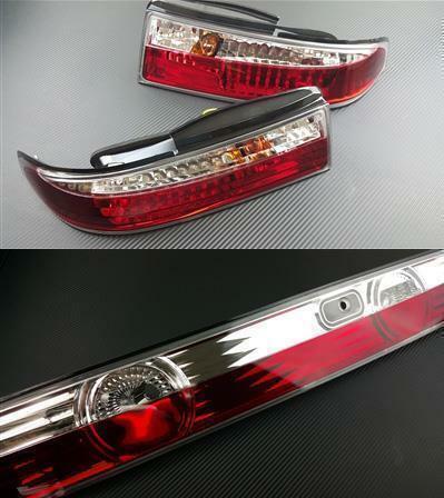 Phase 2 Motortrend (P2M) Crystal Clear LED 3pc Rear Taillight Kit - Nissan 240sx S14