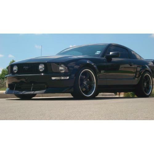 APR Performance Carbon Fiber Front Wind Splitter w/ Rods - Ford Mustang w/ CDC Aggressive Chin (2005-2009)