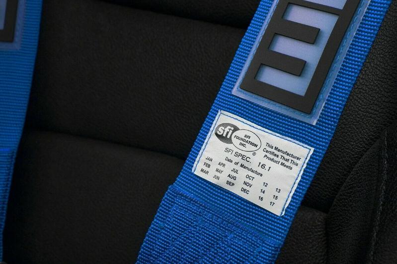 Braum Racing 5 Point 3" Inch SFI Certified 16.1 Racing Harness - Blue