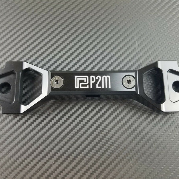 Phase 2 Motortrend (P2M) Phase 2 Adjustable Billet Aluminum Battery Bracket 130mm to 175mm BLACK New